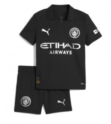 Manchester City Udebanetrøje Børn 2025-26 Kortærmet (+ Korte bukser)